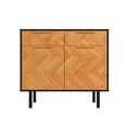 thumbnail image 1 of Manhattan Comfort Liam Sideboard made from Engineered Wood in Black & Wood, 1 of 10
