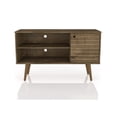 thumbnail image 1 of Manhattan Comfort Liberty 42.52 Inch Mid Century Modern TV Stand, Rustic Brown, 1 of 7