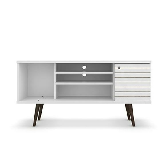 Manhattan Comfort Liberty 53.14 Inch Mid Century Modern Wood TV Stand with Legs
