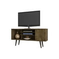 thumbnail image 1 of Manhattan Comfort Liberty 53 Inch Mid Century Modern TV Stand, Rustic Brown, 1 of 7
