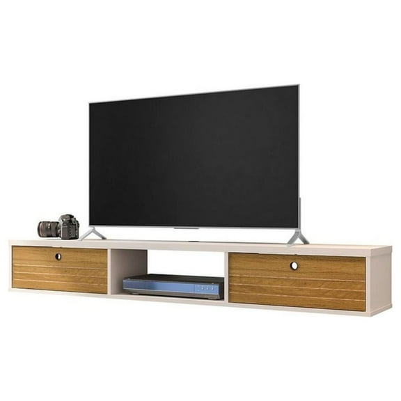 Manhattan Comfort Liberty Floating Entertainment Center With Off White 220BMC12