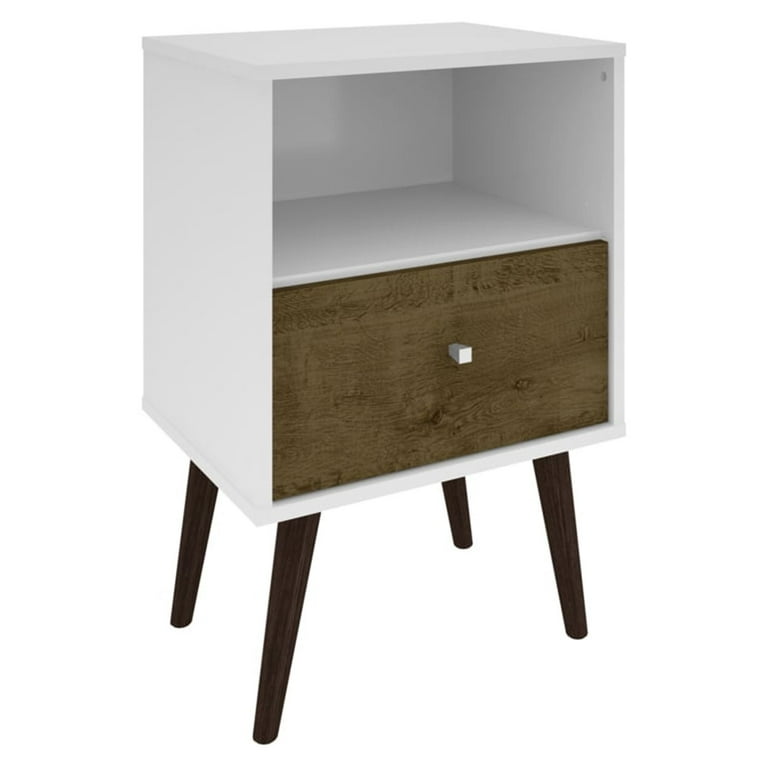 Manhattan Comfort Liberty Mid Century - Modern Nightstand 1.0 with 1 Cubby Space and 1 Drawer Manhattan Comfort Liberty Mid Century - Modern Nightstand 1.0 with 1 Cubby Space and 1 Drawer