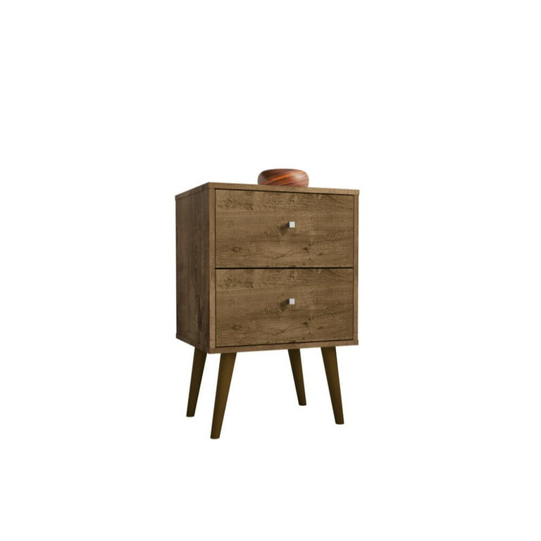 Manhattan Comfort Liberty Mid Century - Modern Nightstand 2.0 with 2 Full Extension Drawers Manhattan Comfort Liberty Mid Century - Modern Nightstand 2.0 with 2 Full Extension Drawers