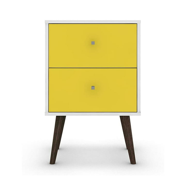 Manhattan comfort liberty mid century modern cheap nightstand 2.0 with 2 full extension drawers