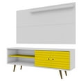 thumbnail image 1 of Manhattan Comfort Liberty  62.99 TV Stand and Panel-Color:White and Yellow, 1 of 2