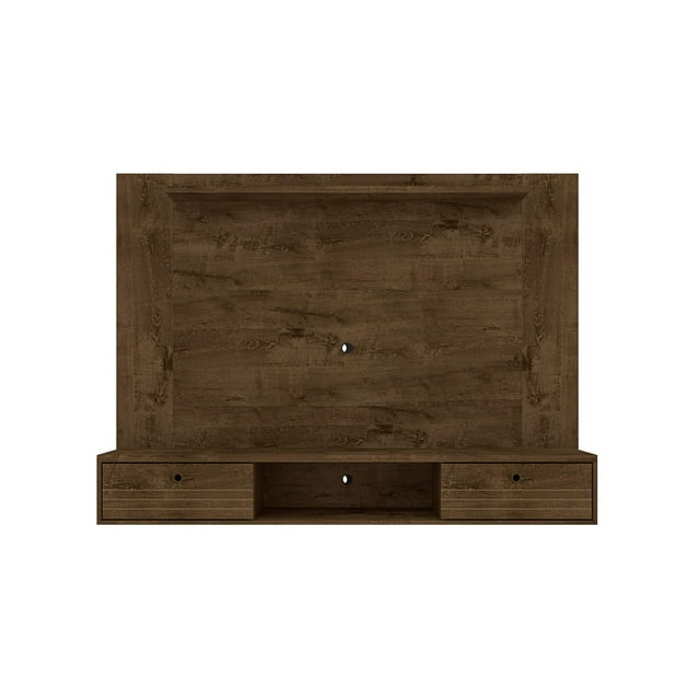 Manhattan Comfort Liberty Wood Entertainment Center for TVs up to 65", Rustic Brown