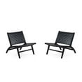 thumbnail image 1 of Manhattan Comfort Maintenon Modern Wood Accent Chair in Black (Set of 2), 1 of 7