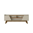 thumbnail image 1 of Manhattan Comfort Marcus 62.99 TV Stand with Solid Wood Legs in Beige and Nature, 1 of 8