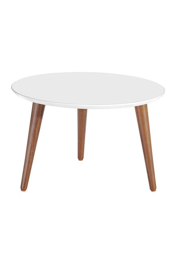 Moore 23.34" Round Mid-High Coffee Table in White