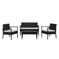 thumbnail image 1 of Manhattan Comfort Noli 4-Piece Rattan Patio Conversation Set in Gray/Cream, 1 of 5