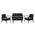 thumbnail image 1 of Manhattan Comfort Noli 4-Piece Rattan Patio Conversation Set in Gray, 1 of 5