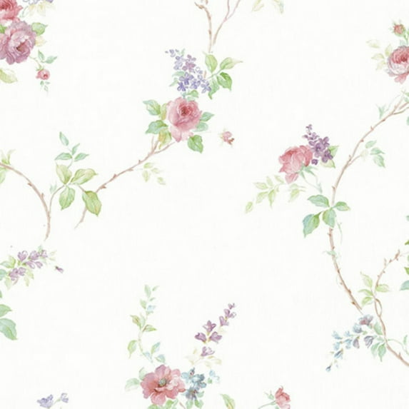 Manhattan Comfort Ocala In-Register White Wedding Trail Wallpaper