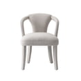 thumbnail image 1 of Manhattan Comfort Palmer Dining Armchair with Solid Wood Frame in Silver Lining, 1 of 11