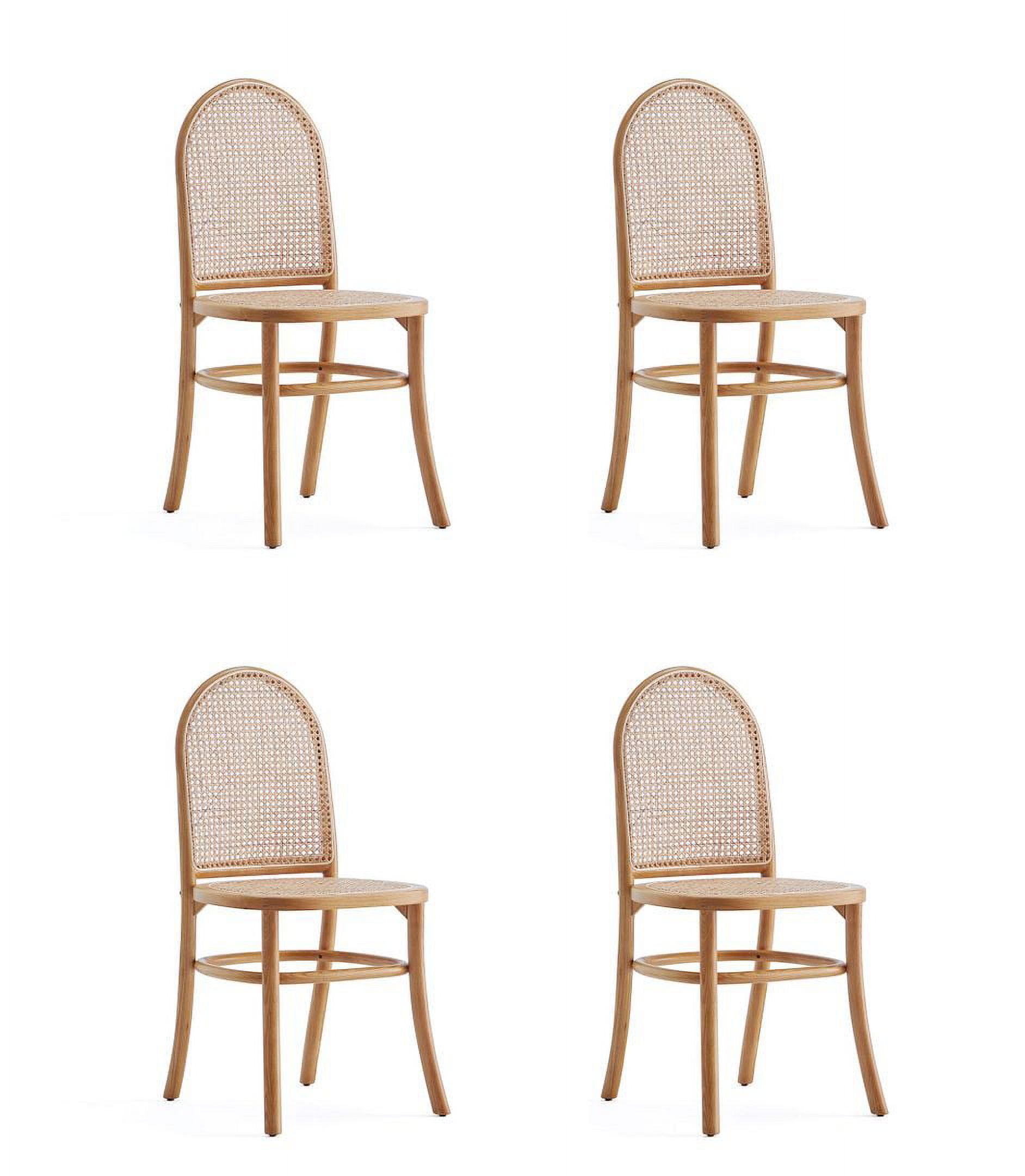 Paragon Nature Cane Sophisticated Wood and Rattan Dining Side Chair