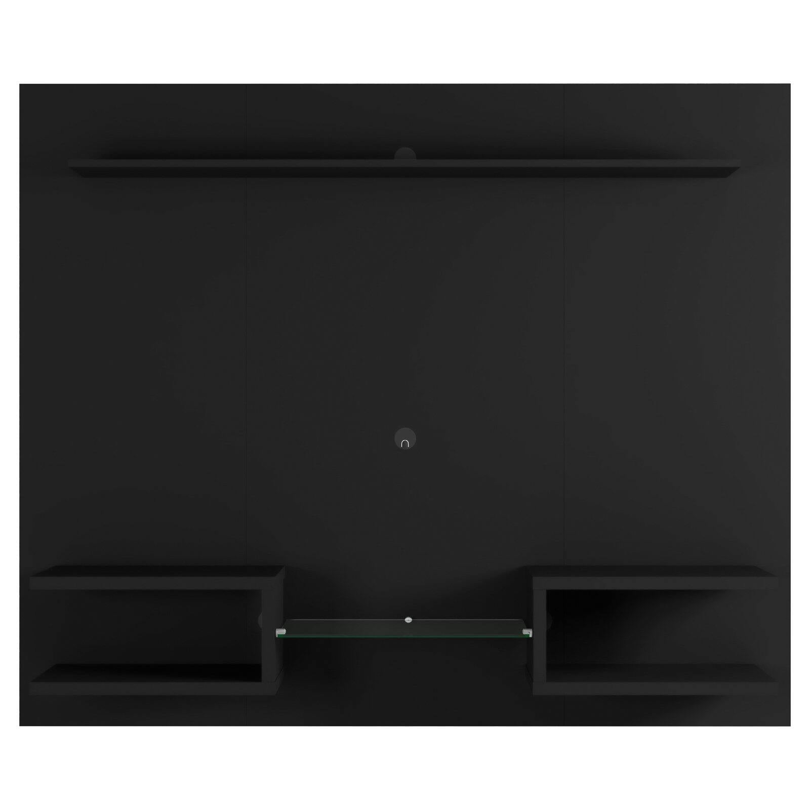 Shimla 64" Black Engineered Wood Floating Entertainment Center