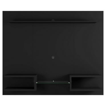 Manhattan Comfort Plaza 64" Wood Floating Entertainment Center in Black