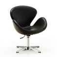 thumbnail image 1 of Manhattan Comfort Raspberry Faux Leather Height Adjustable Chair in Black, 1 of 4