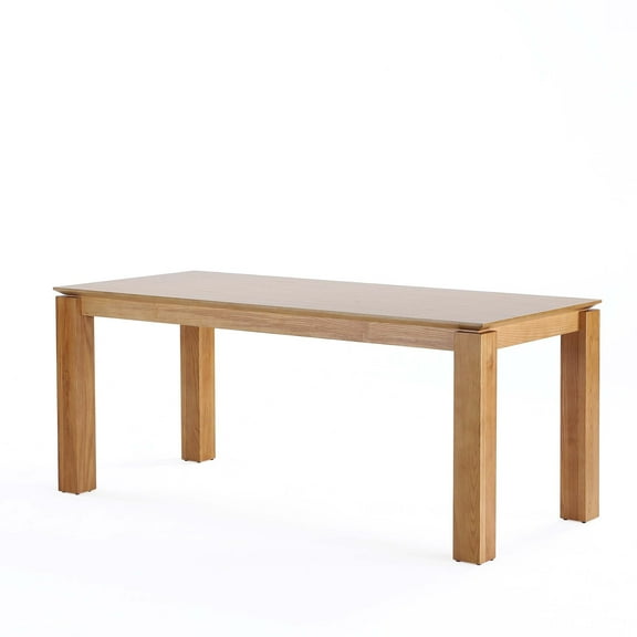 Manhattan Comfort Rockaway 70.86 Solid Wood Dining Table in Natural