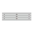 thumbnail image 1 of Manhattan Comfort Rockefeller 106.69 Floating Headboard with Four Slats in White, 1 of 3