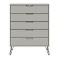 thumbnail image 1 of Manhattan Comfort Rockefeller 5-Drawer Engineered Wood Dresser in Off White, 1 of 3