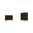 thumbnail image 1 of Manhattan Comfort Rockefeller 5-Drawer and 3-Drawer Brown Dresser Set, 1 of 3