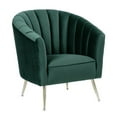 thumbnail image 1 of Manhattan Comfort Rosemont Velvet Accent Chair in Green and Gold, 1 of 2