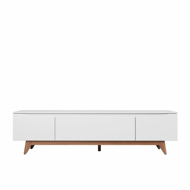 Manhattan Comfort Salle 86.41 in. TV Stand with Solid Wood Legs