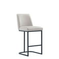 thumbnail image 1 of Manhattan Comfort Serena Counter Stool with Metal Base in Light Gray, 1 of 5