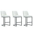 thumbnail image 1 of Manhattan Comfort Serena Counter Stool with Steel Base in White (Set of 3), 1 of 11