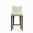 thumbnail image 1 of Manhattan Comfort Shubert Barstool with Solid Wood Frame in Ivory, 1 of 6