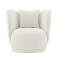 thumbnail image 1 of Manhattan Comfort Siri Accent Chair with Solid Wood Frame in Cream, 1 of 11