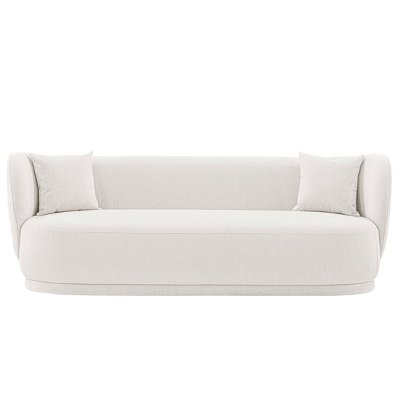 Manhattan Comfort Siri Sofa with Solid Wood Frame in Cream
