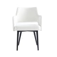 thumbnail image 1 of Manhattan Comfort Tremont Leatherette Dining Arm Chair with Metal Legs in White, 1 of 10