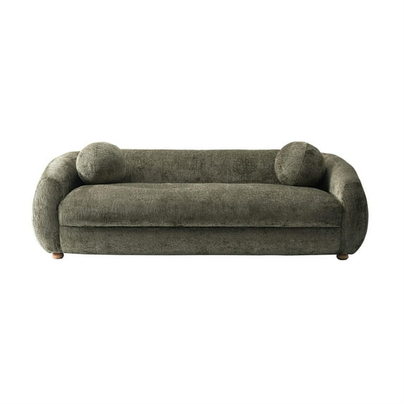 Manhattan Comfort Tribeca Sofa with Solid Wood Frame in Olive Green