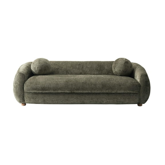 Manhattan Comfort Tribeca Sofa with Solid Wood Frame in Olive Green