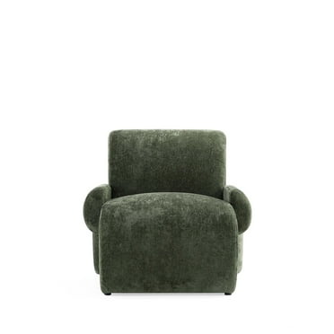Manhattan Comfort Verandah Accent Chair with Solid Wood Frame in Olive Green