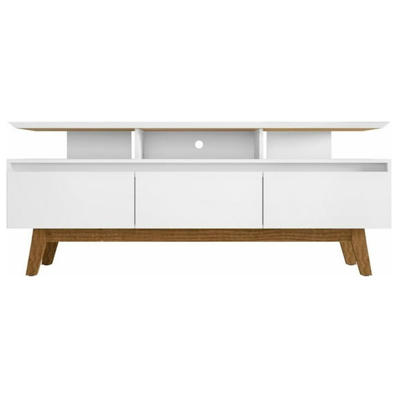 Manhattan Comfort Yonkers Wood TV Stand for TVs up to 60" in White