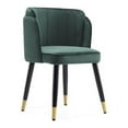 thumbnail image 1 of Manhattan Comfort Zephyr 18.9" Velvet & Wood Dining Chair in Hunter Green, 1 of 5