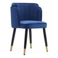 thumbnail image 1 of Manhattan Comfort Zephyr 18.9" Velvet & Wood Dining Chair in Royal Blue, 1 of 5