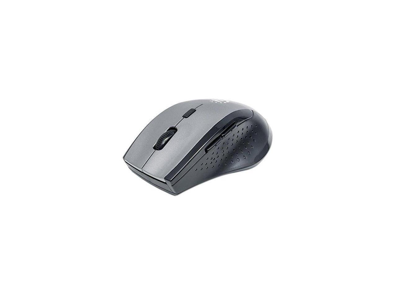 Manhattan Curve Wireless 1600dpi Optical Mouse - Gray, Black