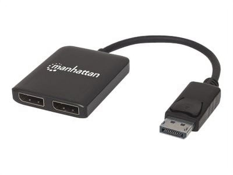 Manhattan DisplayPort 1.2 to 2-Port DisplayPort 1.2 Splitter Hub with ...