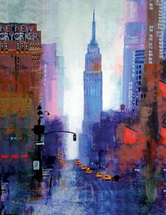 Manhattan Empire State Canvas Art - Colin Ruffell (22 x 28)