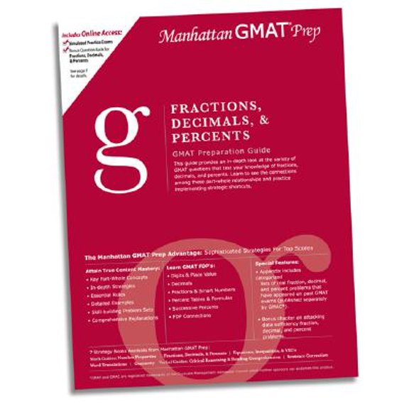 Pre-Owned Manhattan GMAT Preparation Guide: Pre-Algebra: Fractions, Decimals, & Percents : Math Preparation Guide (Paperback)