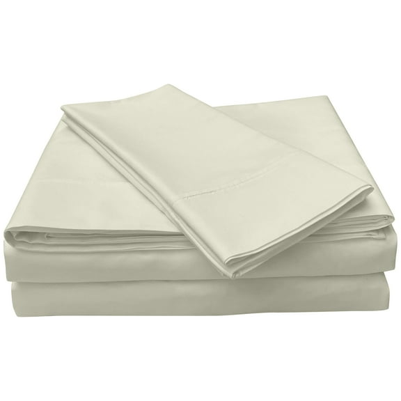 Manhattan Heights Chateau Collection Vintage Linen Look Cotton 4pc Sheet Set