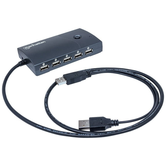 Manhattan Hi-Speed 13-Port Desktop USB Hub - USB - External - 13 USB Port(s) - 13 USB 2.0 Port(s) - PC, Mac