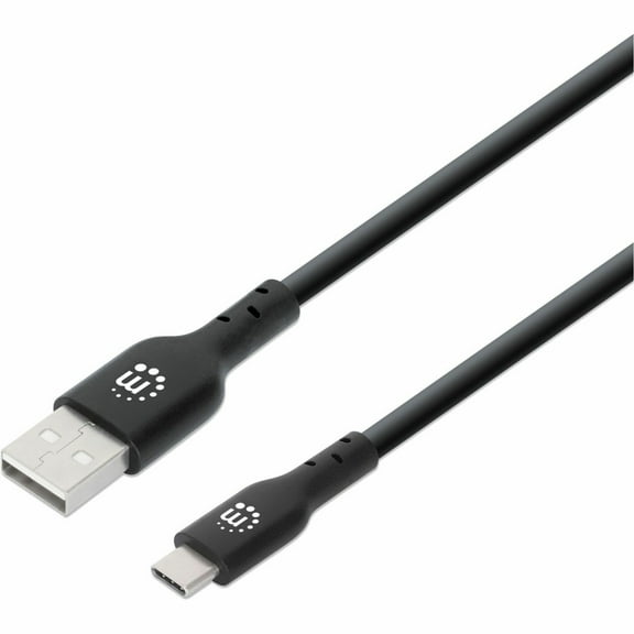 Manhattan Hi-Speed USB-C Device Cable USB 2.0, Type-A Male to Type-C Male, 480 Mbps, 3 ft., Black