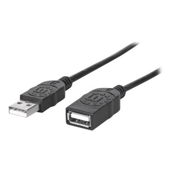 Manhattan Hi-Speed USB Extension Cable USB 2.0, Type-A Male to Type-A Female, 480 Mbps, 6 ft., Black