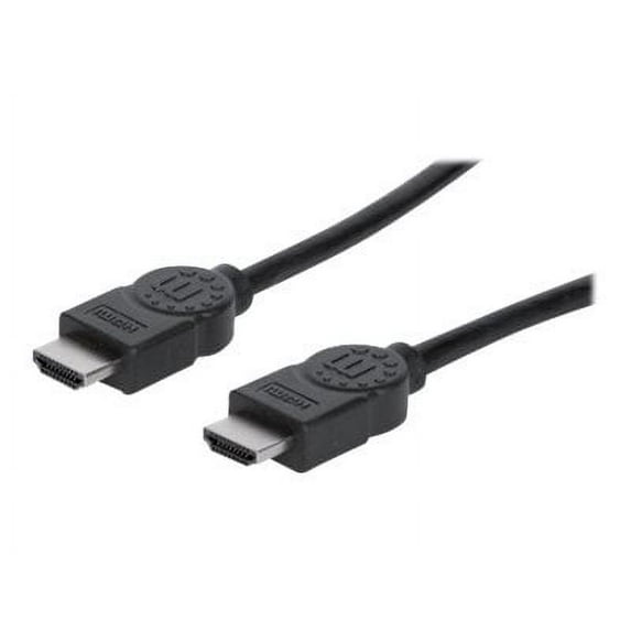 Manhattan High Speed HDMI Cable with Ethernet - 4K@30Hz, HDMI Male to Male, Shielded, Black, 10 ft.