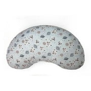 Manhattan Kids Little Wonder Blue Space Nursing Pillow – New Shape Support Cushion for Feeding, Breastfeeding & Bottle Feeding – Soft 100% Polyester, 21"x17"