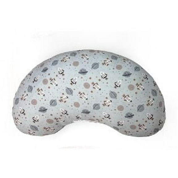 Manhattan Kids Little Wonder Blue Space Nursing Pillow – New Shape Support Cushion for Feeding, Breastfeeding & Bottle Feeding – Soft 100% Polyester, 21"x17"
